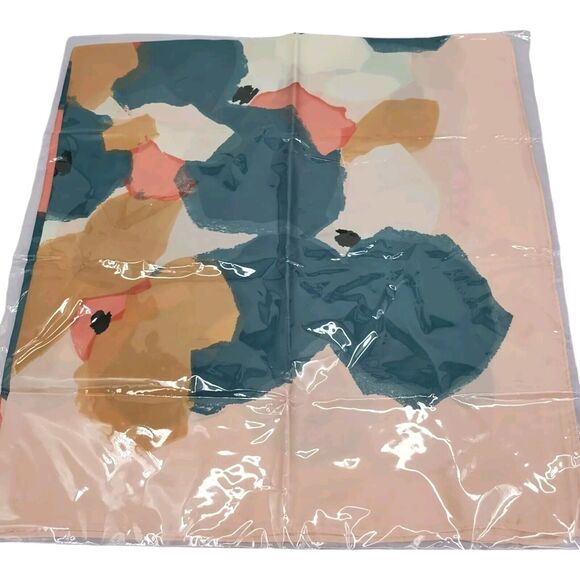Roizsx Fashion Head Scarf Square Satin for Hair Beach Print Abstract Pink/Brown - Picture 8 of 9